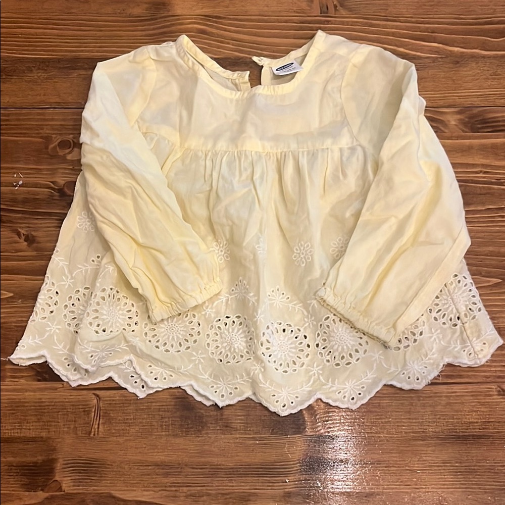 Kids yellow Top with Embroidered Details